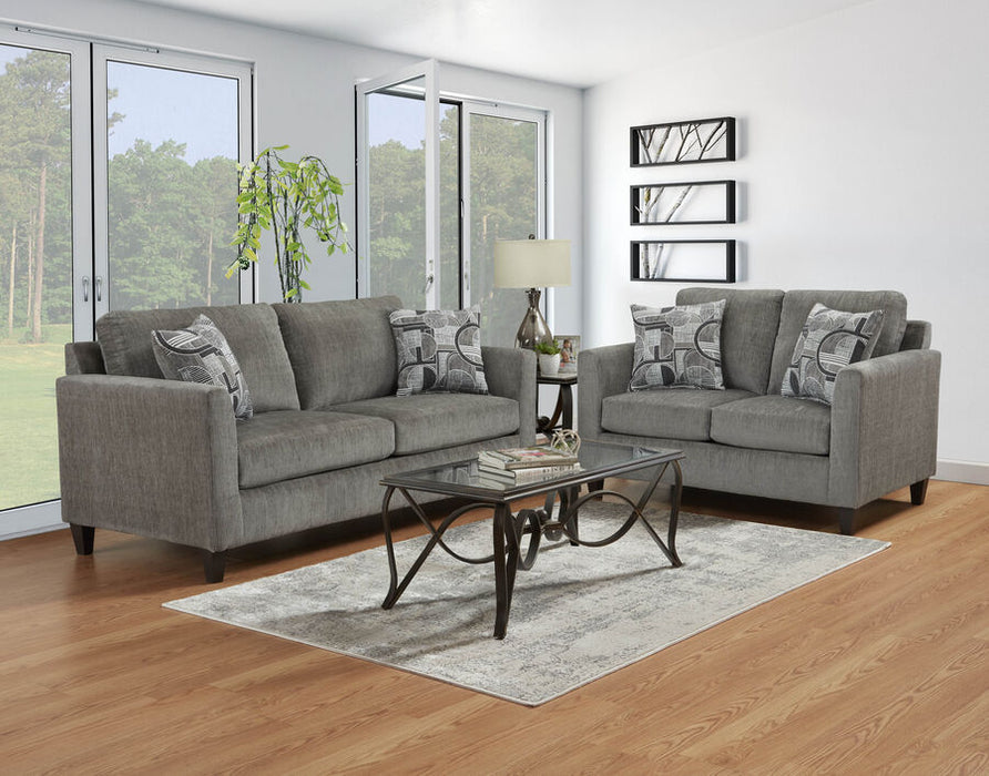 Sims Charcoal Sofa & Loveseat