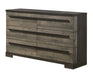 Crown Mark Furniture Remington 6 Drawer Dresser in Brown image