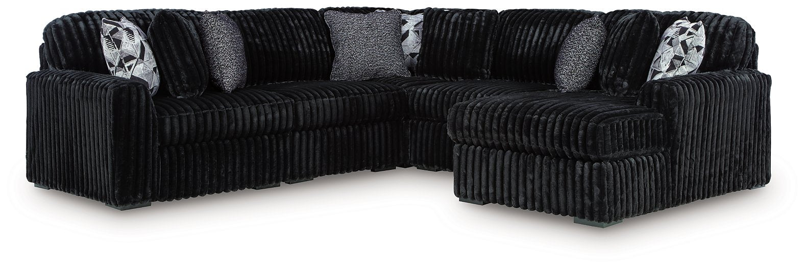 Midnight-Madness Sectional with Chaise