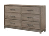 Crown Mark Furniture River 6 Drawer Dresser in Brown image