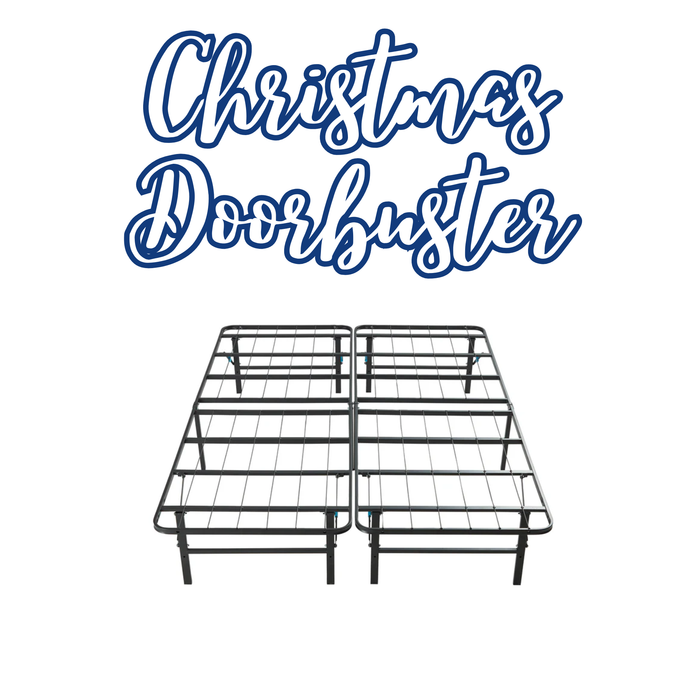 Foldable Metal Platform Storage Bed Frame