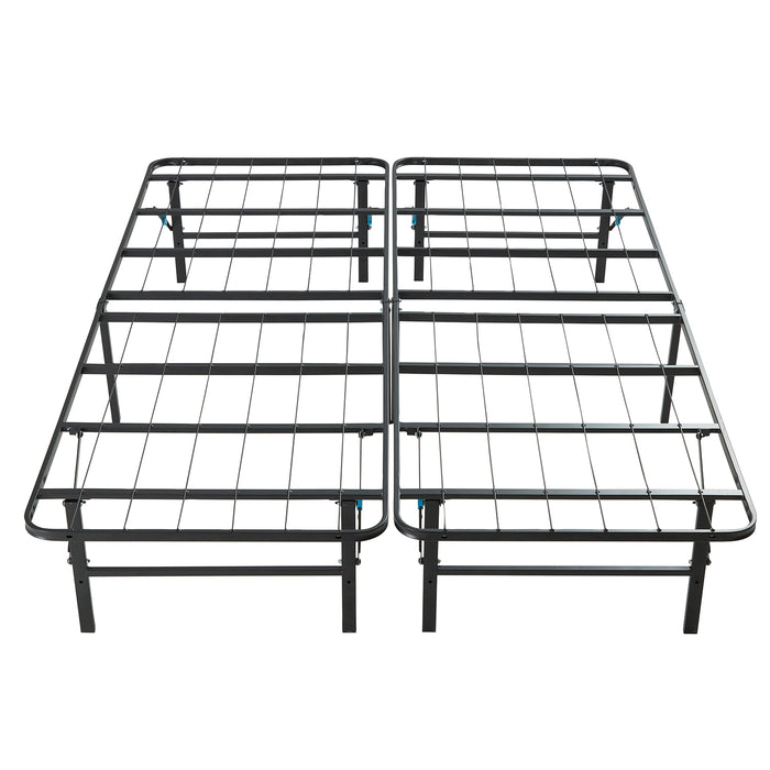 Foldable Metal Platform Storage Bed Frame