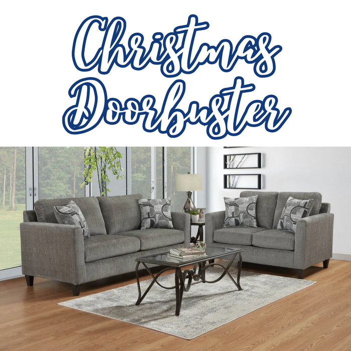 Sims Charcoal Sofa & Loveseat