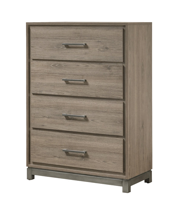 Crown Mark Furniture River 4 Drawer Chest in Brown image