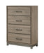 Crown Mark Furniture River 4 Drawer Chest in Brown image