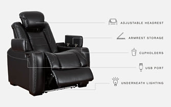 Party Time PWR Recliner/ADJ Headrest